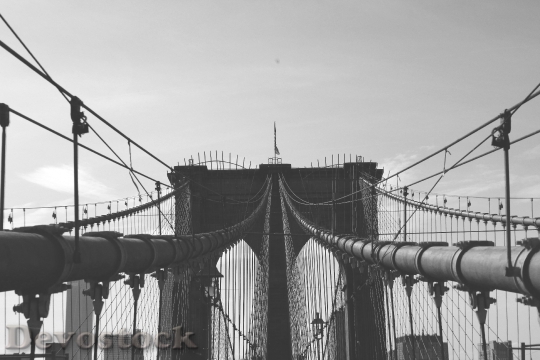Devostock Brooklyn Bridge Monochrome