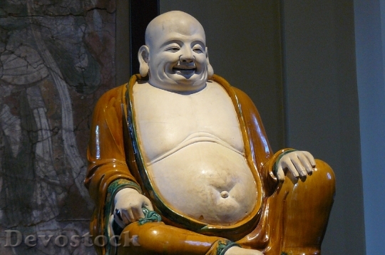 Devostock Buddha Asia Zen Statue