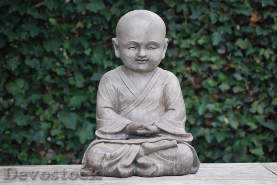 Devostock Buddha Head Image Meditation