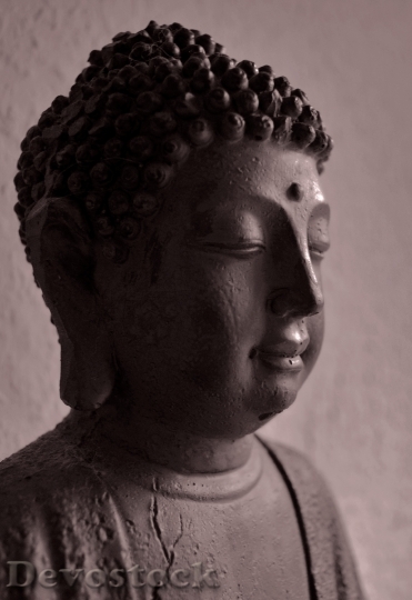 Devostock Buddha Statue Bust Half
