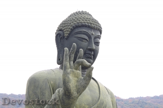 Devostock Buddha Statue Korea Meditation