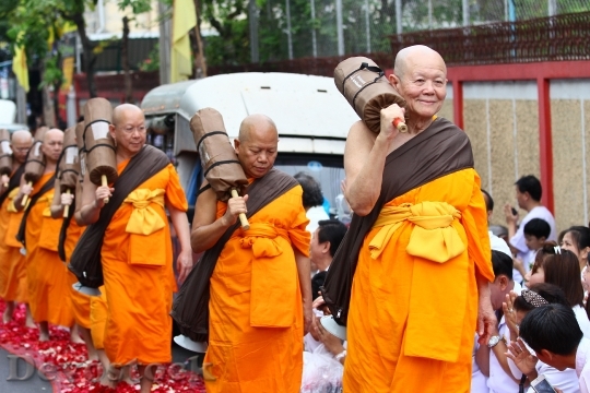 Devostock Buddhists Monks Walk Robes 0