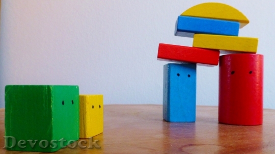 Devostock Building Blocks Colorful Build