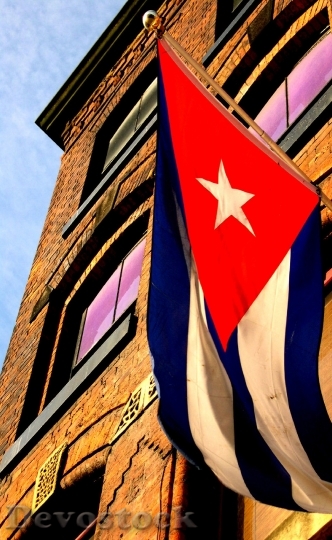 Devostock Building Manchester Cuban Flag