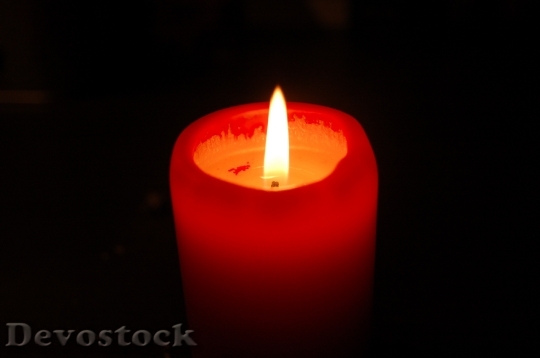 Devostock Candle Light Fire Dark