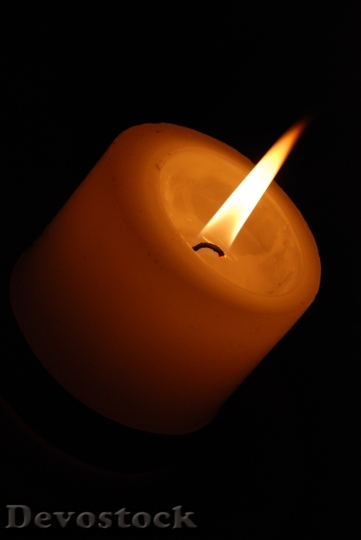 Devostock Candle Wax Burn Flame