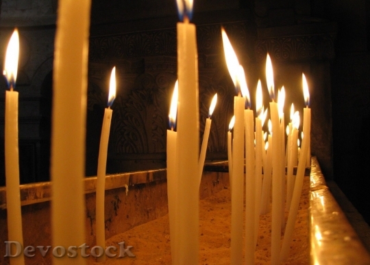 Devostock Candles Church Burning Religion