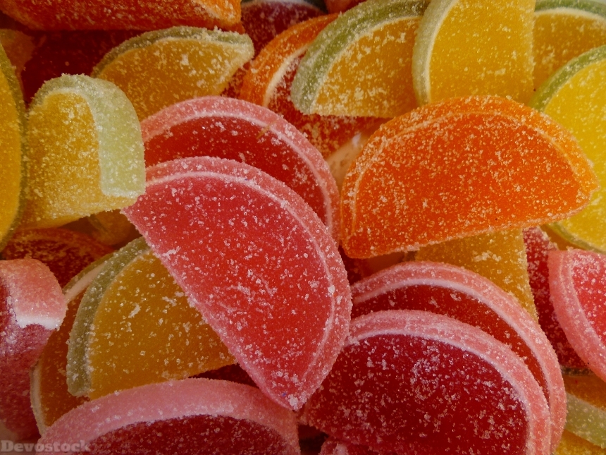 Devostock Candy Fruit Jelly Citrus