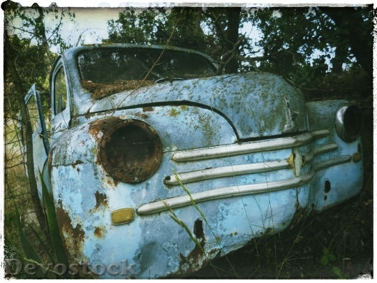 Devostock Car Old Renault Vintage