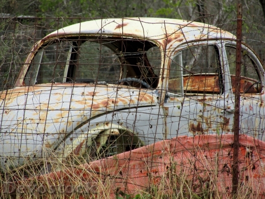 Devostock Car Old Rusty Vintage