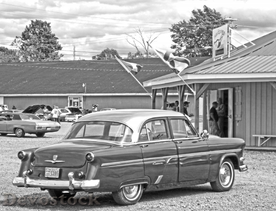 Devostock Car Vintage Classic Old