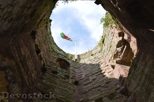 Devostock Castle Wales Flag Welsh
