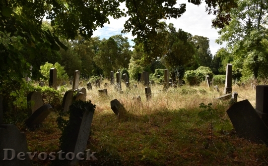 Devostock Cemetery Tombstone Death Leave