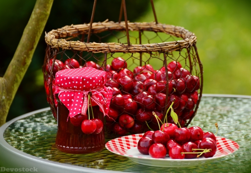 Devostock Cherries Fruits Sweet Cherry