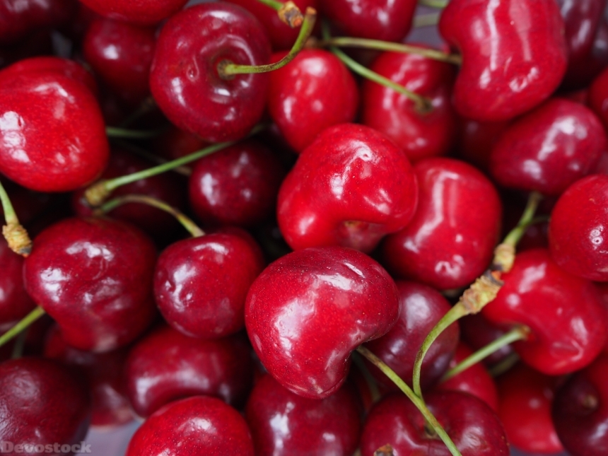 Devostock Cherries Red Fruit Fruits 0