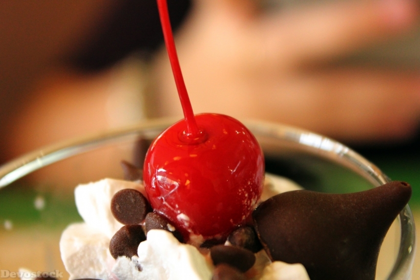 Devostock Cherry Chocolate Sweet Dessert