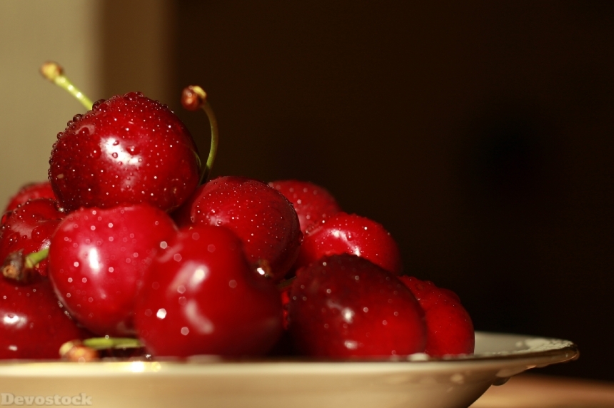 Devostock Cherry Red Fruit Food
