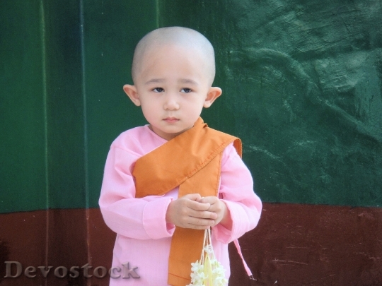 Devostock Child Myanmar Burma Monk 2