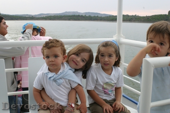 Devostock Children Boat Lake Friendship