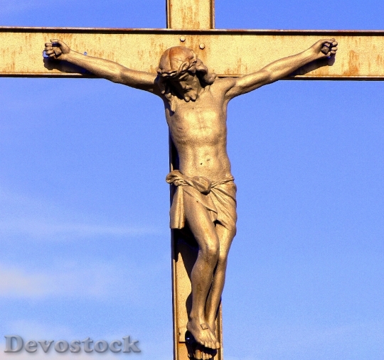 Devostock Christ Crucified Iron Image