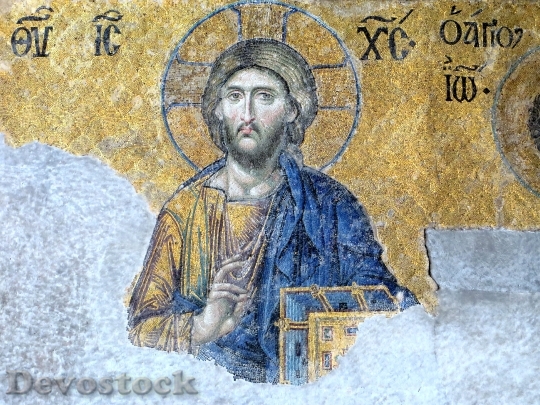 Devostock Christ Icon Hagia Sophia