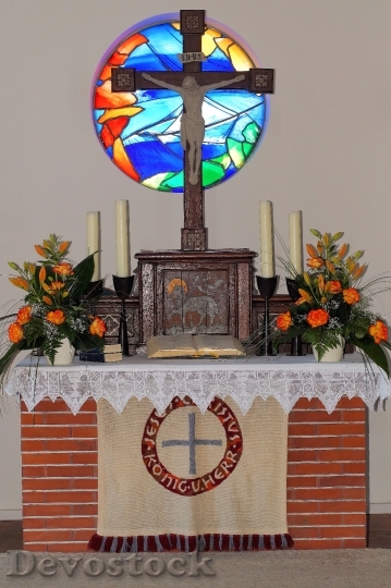 Devostock Church Altar Cross Christian
