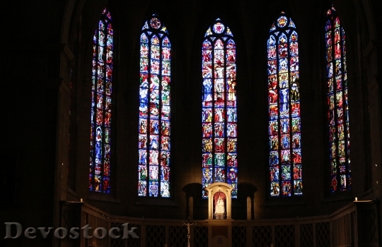 Devostock Church Altar Stained Glass 0