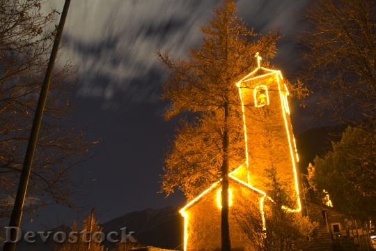 Devostock Church Christmas Light 228951