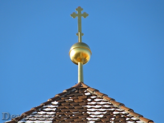 Devostock Church Dome Christian Cross