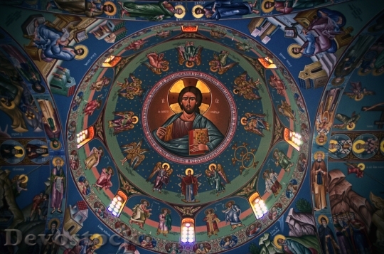 Devostock Church Painting Greek Cyprus