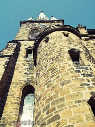 Devostock Church Sky Stone Steeple