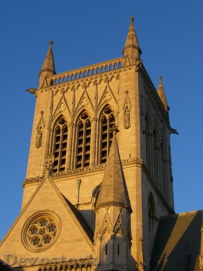 Devostock Church Steeple Blue Sky