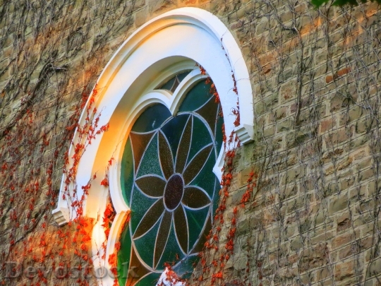 Devostock Church Wall Window Stained