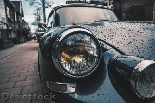 Devostock Classic Car Headlight Detail