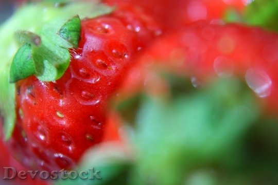 Devostock Close Up Strawberry Fruit 0