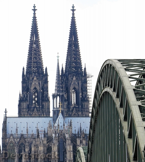 Devostock Cologne Cathedral Hohenzollern Bridge 0