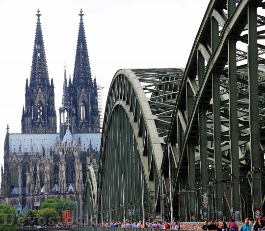 Devostock Cologne Cathedral Hohenzollern Bridge 1