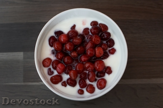 Devostock Cranberry Cranberries Yogurt Eat 1