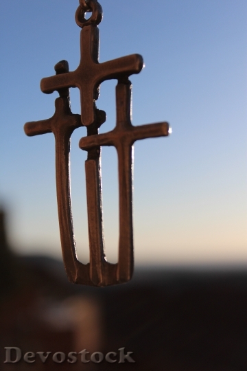 Devostock Cross Christian Freedom Necklace