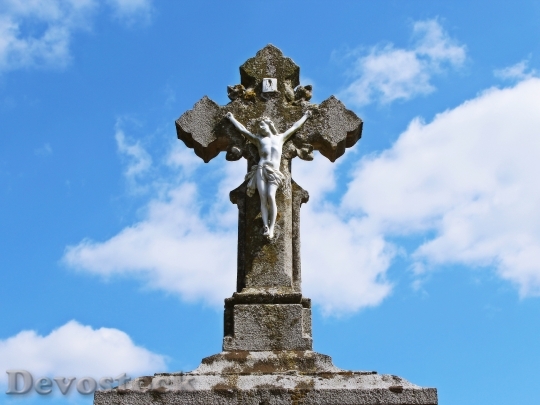 Devostock Cross Jesus Inri Cemetery
