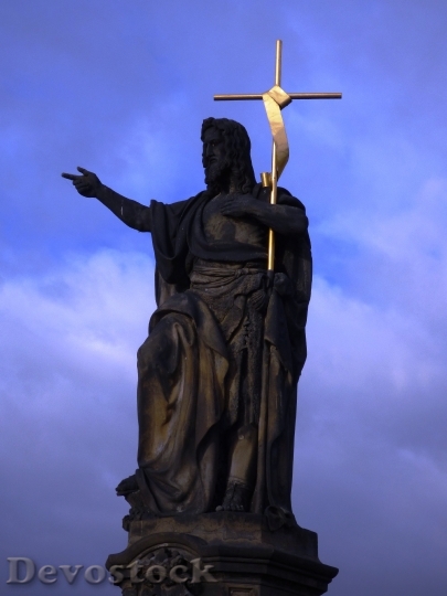 Devostock Cross Jesus Monument Sculpture