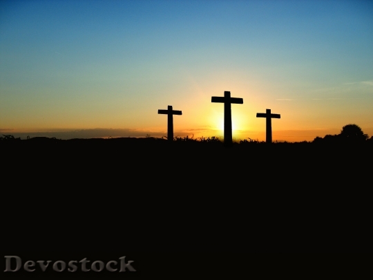 Devostock Cross Sunset Sunrise Hill 0