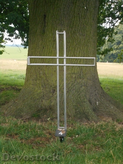Devostock Cross Tree Metal Wood