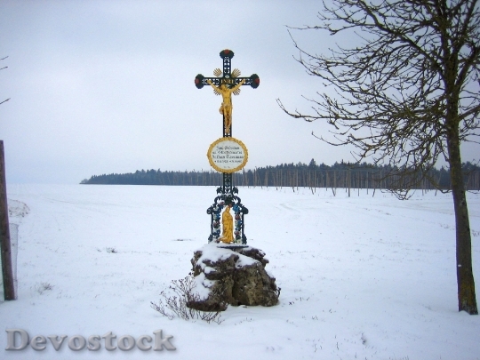 Devostock Cross Wayside Cross Christian