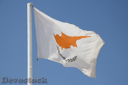 Devostock Cyprus Flag Blow Yellow