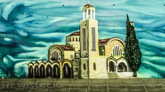 Devostock Cyprus Paralimni Graffiti Church