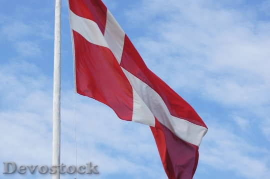 Devostock Dannebrog Flag Denmark Red