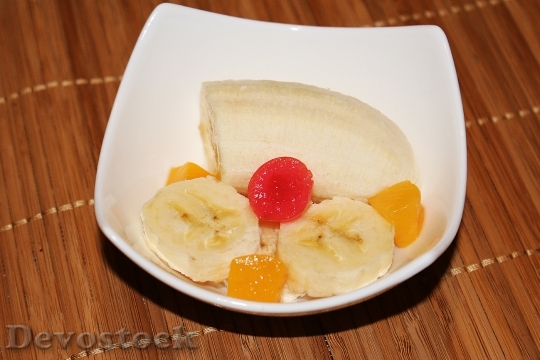 Devostock Dessert Fruit Fruits Banana 0