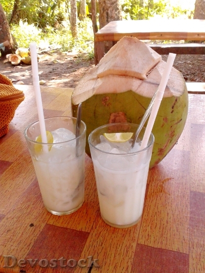 Devostock Drink Coconut Tropical Fruit