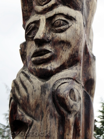 Devostock Ecuador Totem Man With